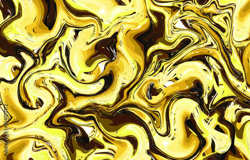 Luxury gold seamless pattern 01. Liquid marble swirl texture. Abstract background. Marbling technique fluid dye design for fabric, tile, interior, postcard, banner, cover, wallpaper, website, Vector.