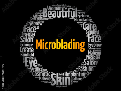 Microblading word cloud collage, medical concept background
