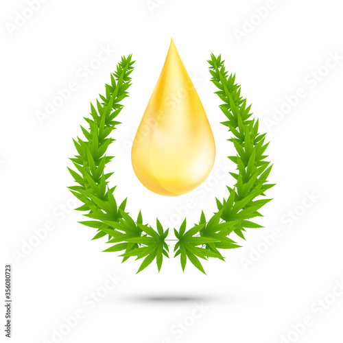 Medical marijuana oil drop