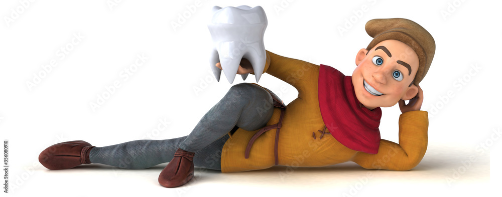3D Illustration of a medieval historical character 3D Illustration of a medieval historical character
