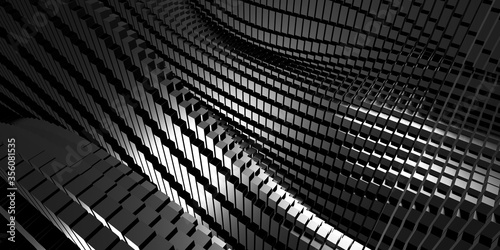 Wallpaper Mural Dark silver cubes. Abstract metallic background. Modern design Torontodigital.ca