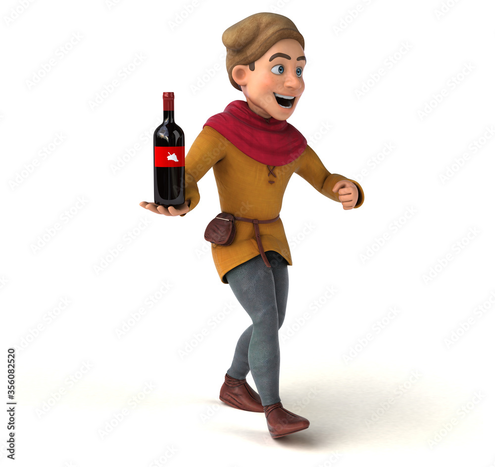 3D Illustration of a medieval historical character 3D Illustration of a medieval historical character