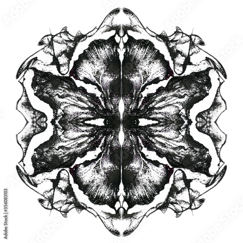 Abstract black ink background. Black paint stroke texture 