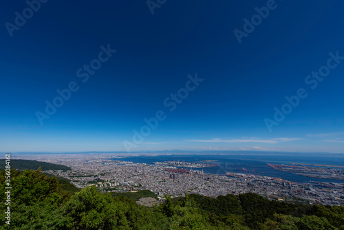 摩耶山から見た関西の都市風景