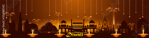 Happy Diwali, Holiday background for light festival of India.