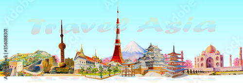 Travel landmark architecture Asia.