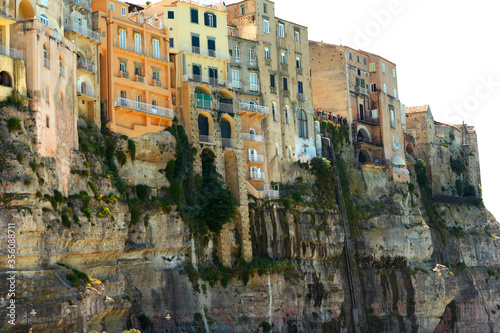 Houses on the rocks - landmarks og Tropea, South Italy