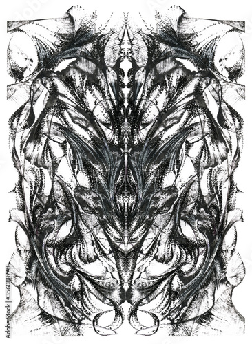 Abstract black ink background. Black paint stroke texture 