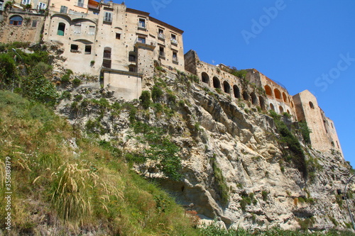 Houses on the rocks - landmarks og Tropea, South Italy