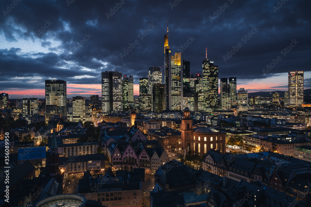 Frankfurt economic and finance city in Germany
