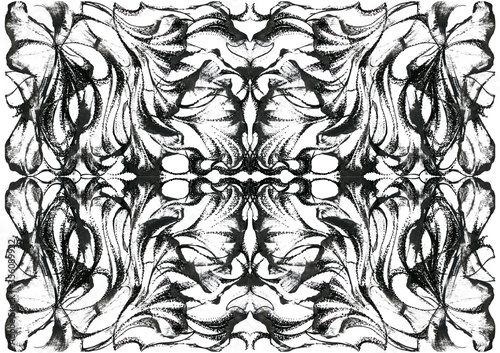 Abstract black ink background. Black paint stroke texture 