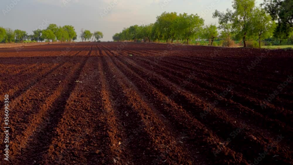 landscape of a plowed field ready for sowing landscape of a plowed field ready for sowing