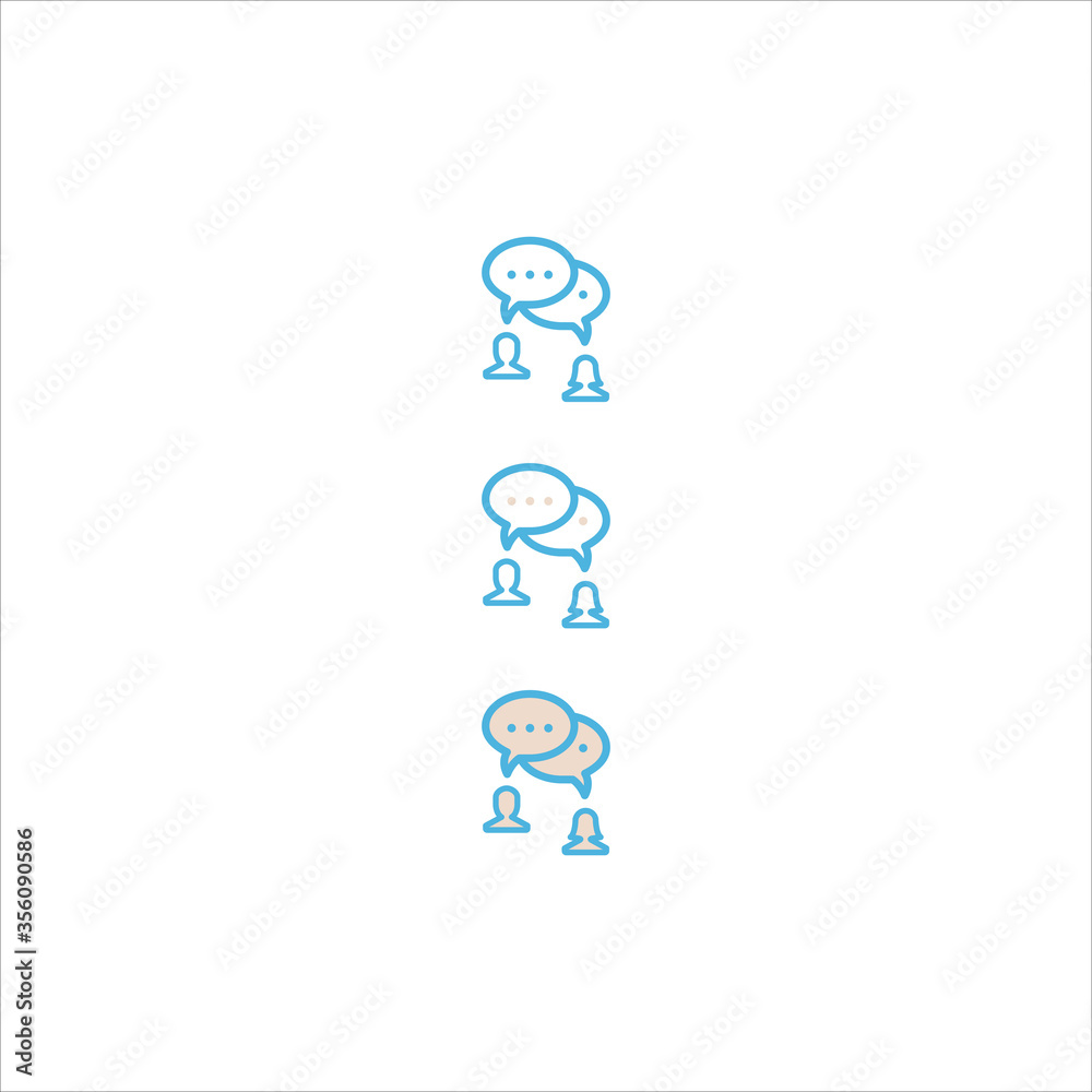 bubble chat conversation icon flat vector logo design trendy bubble chat conversation icon flat vector logo design trendy