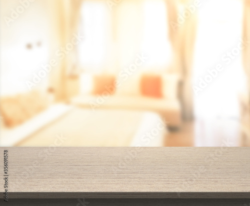 Table Top And Blur Background In Bedroom © nuttapol