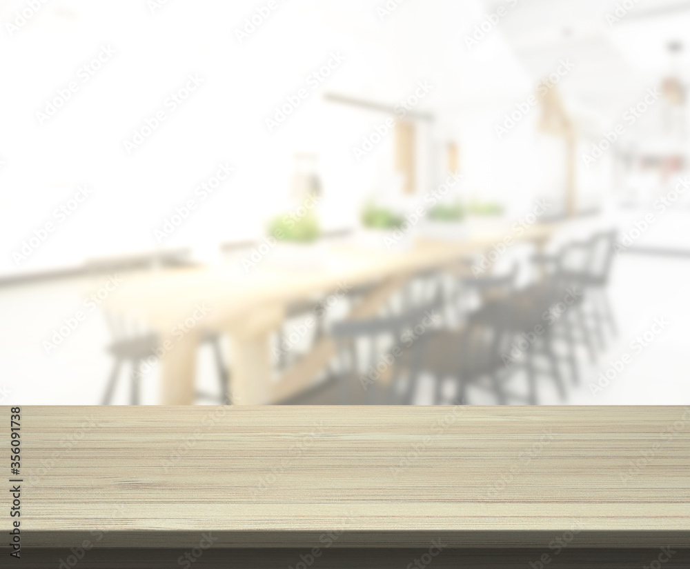 Table Top And Blur Dining Room Of Background Table Top And Blur Dining Room Of Background