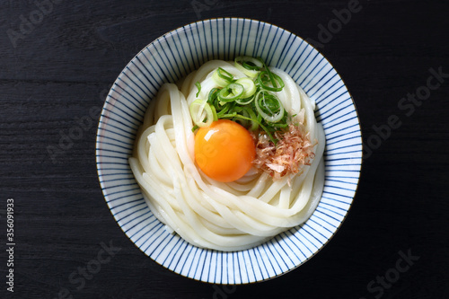 釜玉うどん、俯瞰 photo