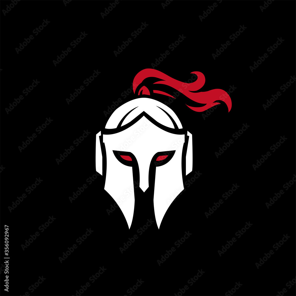 Spartan logo sparta logo spartan helmet logo vector, obrazy, fototapety