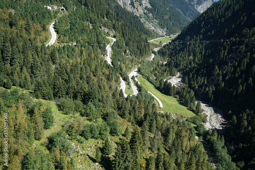 Serpentine road winds from Tallinns on the mountain