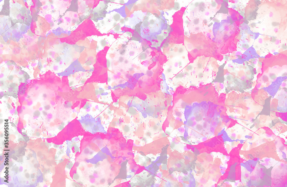 Abstract Watercolor Background Patern Illustration Design.. Pink, Purple and Orange Shade Color.