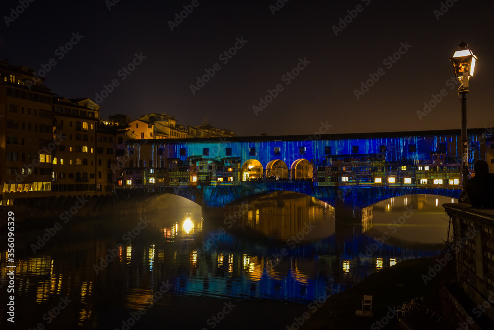 Beautiful view of Ponte Vecchio, Florence 