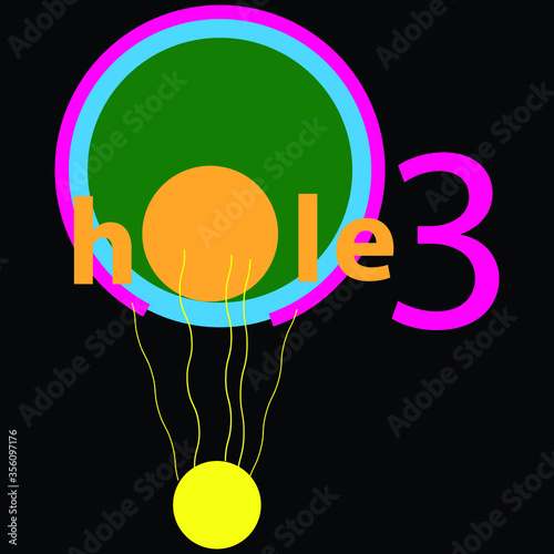Ozone hole logo. Vector illustration.