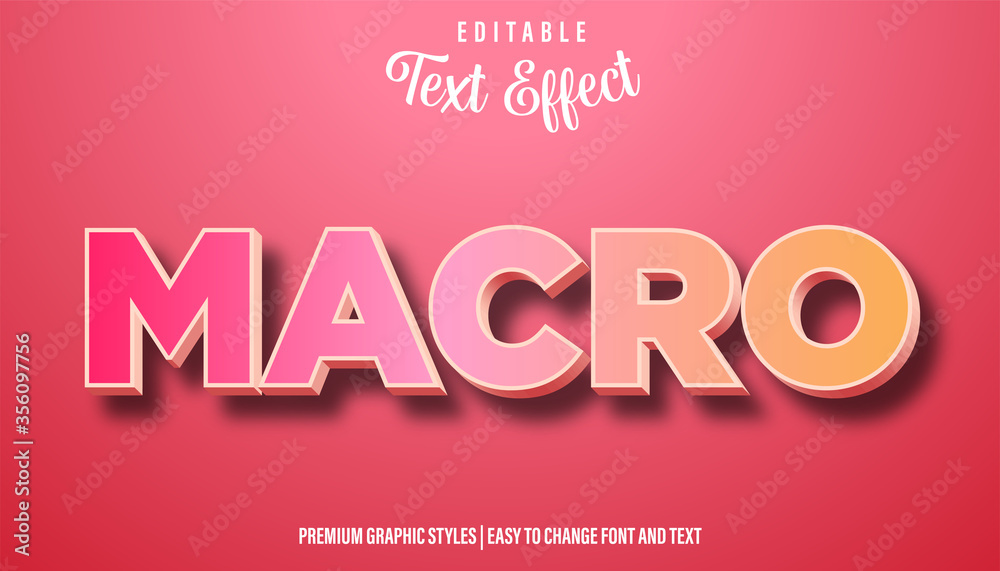 Macro, Editable Text Effect Font Style