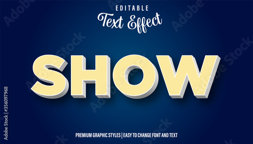 Show Editable Text Effect Font Style