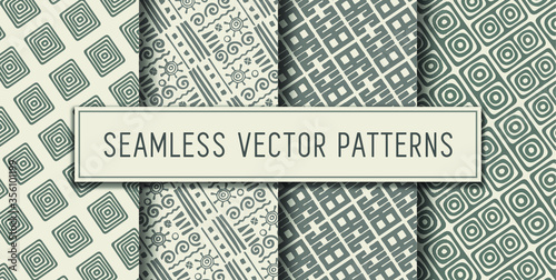 Seamless Aztec Pattern Set