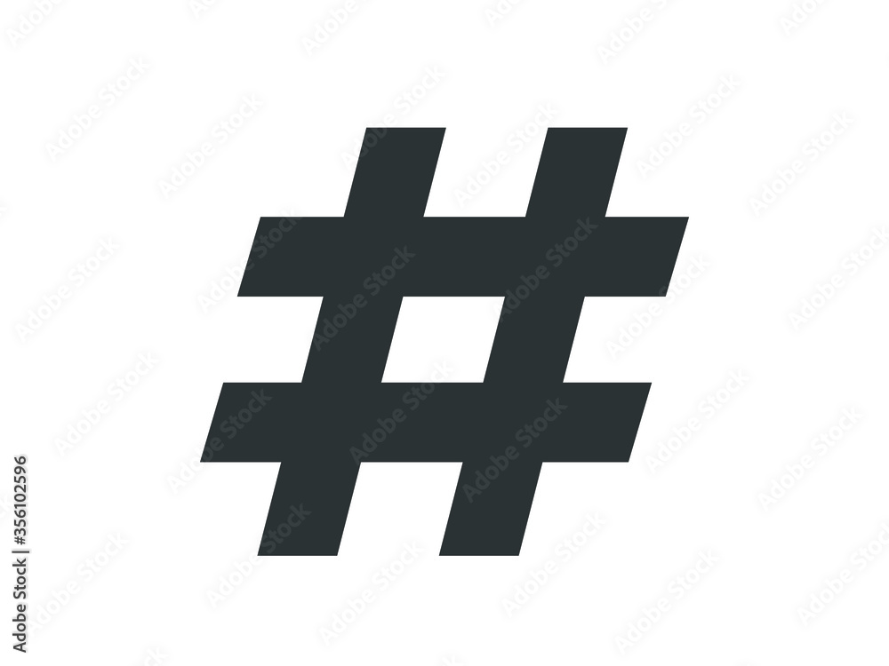 Obraz premium Hashtag icon. Hashtag vector logo. 