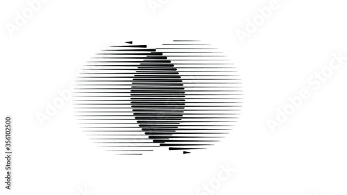 Speed Lines in circle Form . Vector Illustration .Technology  Logo . Design element . Abstract Geometric shape 
