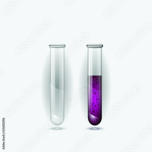 test tube with blue liquid