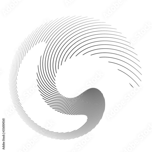 Abstract Black Striped Background . Vector