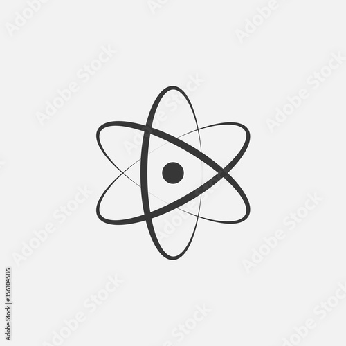 Photo atom nuclear vector icon science chemistry