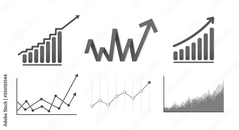 premium vector | business graph increase bar diagram... Success business symbol.Growth vector diagram with arrow going up ...
