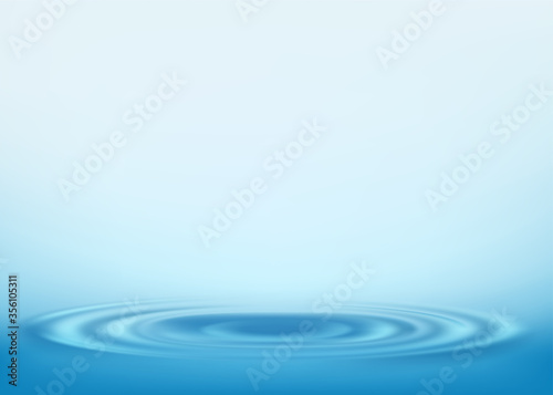 Round ripple on the water surface. Wave pattern.