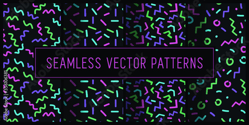  Seamless 90s Pattern Set