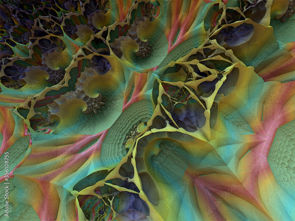 Obraz premium Abstract meditative color fractal background