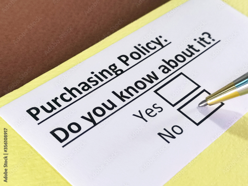 One person is answering question about purchasing policy.