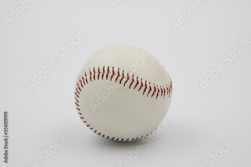 white baseball ball isolated on white background