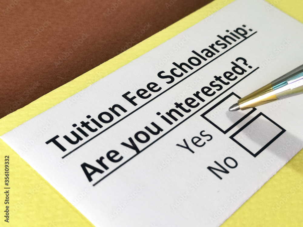 One person is answering question about tuition fee scholarship. One person is answering question about tuition fee scholarship.