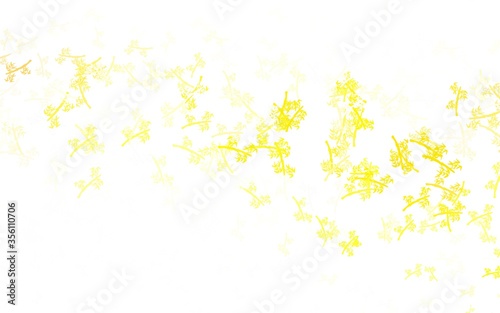 Light Yellow vector abstract backdrop with branches.