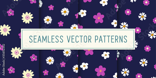 Seamless Floral Pattern Set