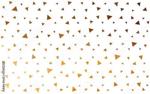 Light Orange vector abstract mosaic backdrop. Glitter abstract illustration with an elegant triangles. Pattern for a brand book's backdrop.