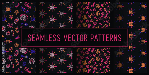 Seamless Vintage 90s Surf Pattern