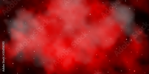 Dark Red vector background with small and big stars. Colorful illustration in abstract style with gradient stars. Pattern for new year ad, booklets.