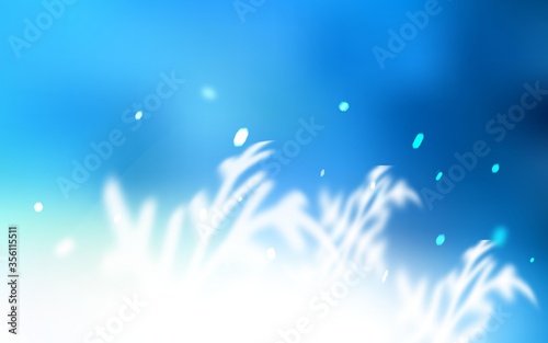 Light BLUE vector background with xmas snowflakes. Decorative shining illustration with snow on abstract template. New year design for your business advert.