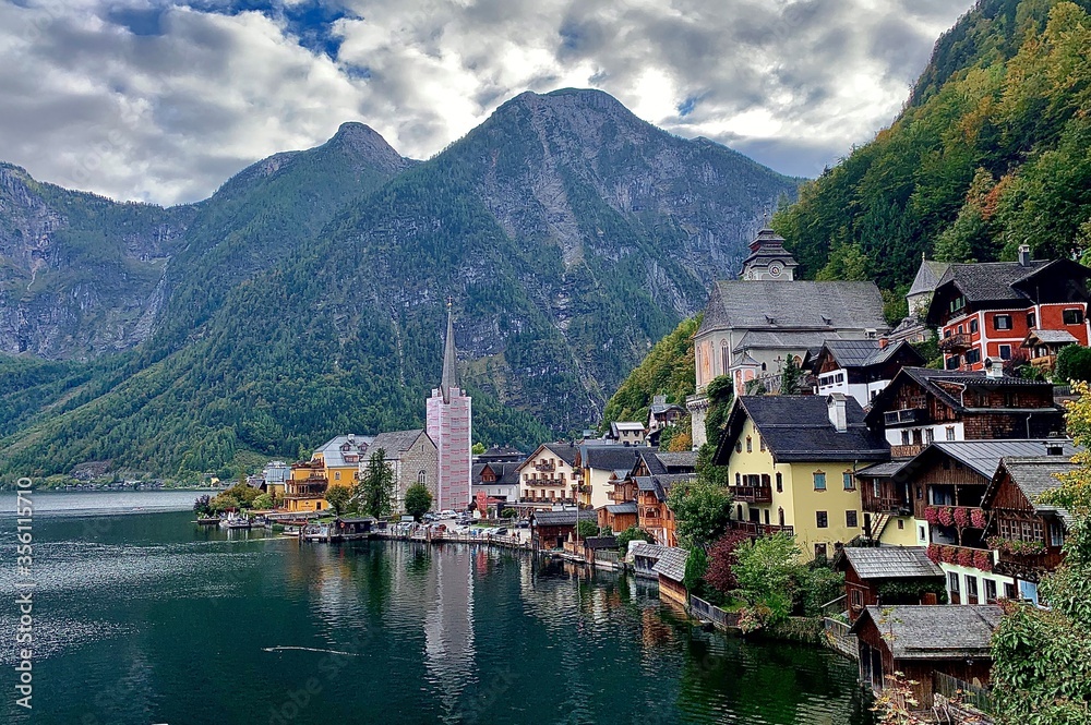 Beautiful view in Hallstatt, Austria Beautiful view in Hallstatt, Austria