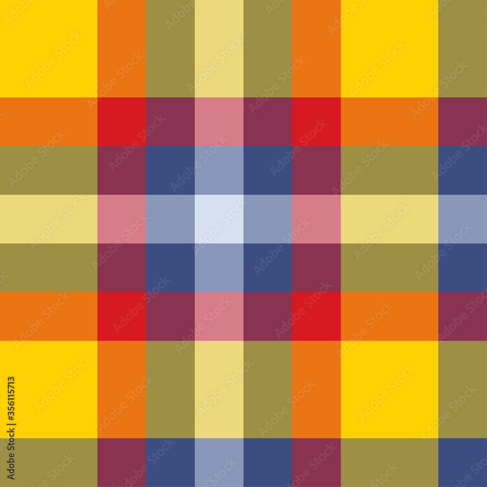 Traditional Scottish pattern of lines of different colors.