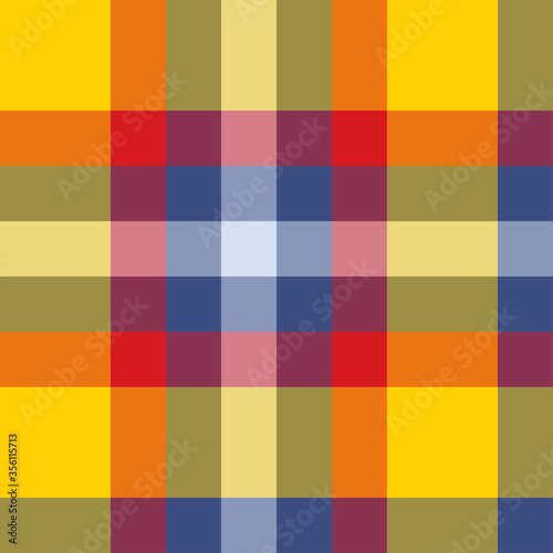 Traditional Scottish pattern of lines of different colors.