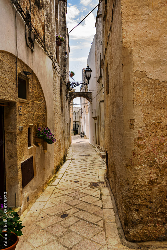A beautiful Italian street in the city of Ruffano, Salento region, province of Lecce